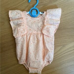 Cat & Jack Light Pink Eyelet Romper